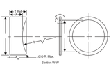 Solid Contoured Backup Ring 0.500" x 0.750" x 0.050" - Nitrile