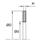 Split Backup Rings 40mm x 50mm x 3mm - Nylon