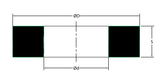 Square O-Ring 7/8" x 1-1/4" x 3/16" - Nitrile (70)