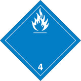 Dangerous When Wet TDG Placard, Plastic
