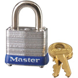 Pin Tumbler Padlock, Keyed Alike, Laminated Steel, 1-1/8" Width