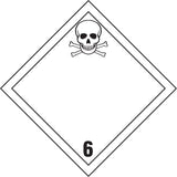 Poisonous Materials TDG Placard, Adhesive Vinyl