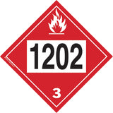 1202 Fuel Oil Flammable Liquid TDG Placard, Plastic