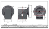 Max Motion MRS63-20-56C |  Stainless Steel Gearbox 56C 20:1 Size 63 Output Bore 1"