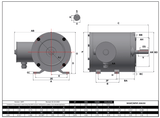 Max Motion MPSP-204LNV | NEMA Motor 2HP, 1800RPM, 575V, Frame 56C, TENV, Rigid Base