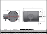 Max Motion MQS-344RBFC | NEMA Motor 3/4HP, 1800RPM, 208-230/460V, Frame 56C, TEFC, Round Body Base