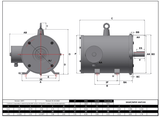 Max Motion MQSP-304TLNV | NEMA Motor 3HP, 1800RPM, 208-230/460V, Frame 182TC, TENV, Rigid Base