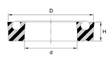 Standard Polypak® Rod/Piston U-Seal 2.750" x 3.750" x 0.500" - AU/NBR