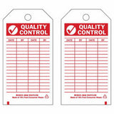Material Control Tags, Polyester, 3" W x 5-3/4" H, English