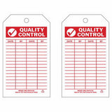 Material Control Tags, Polyester, 4" W x 7" H, English