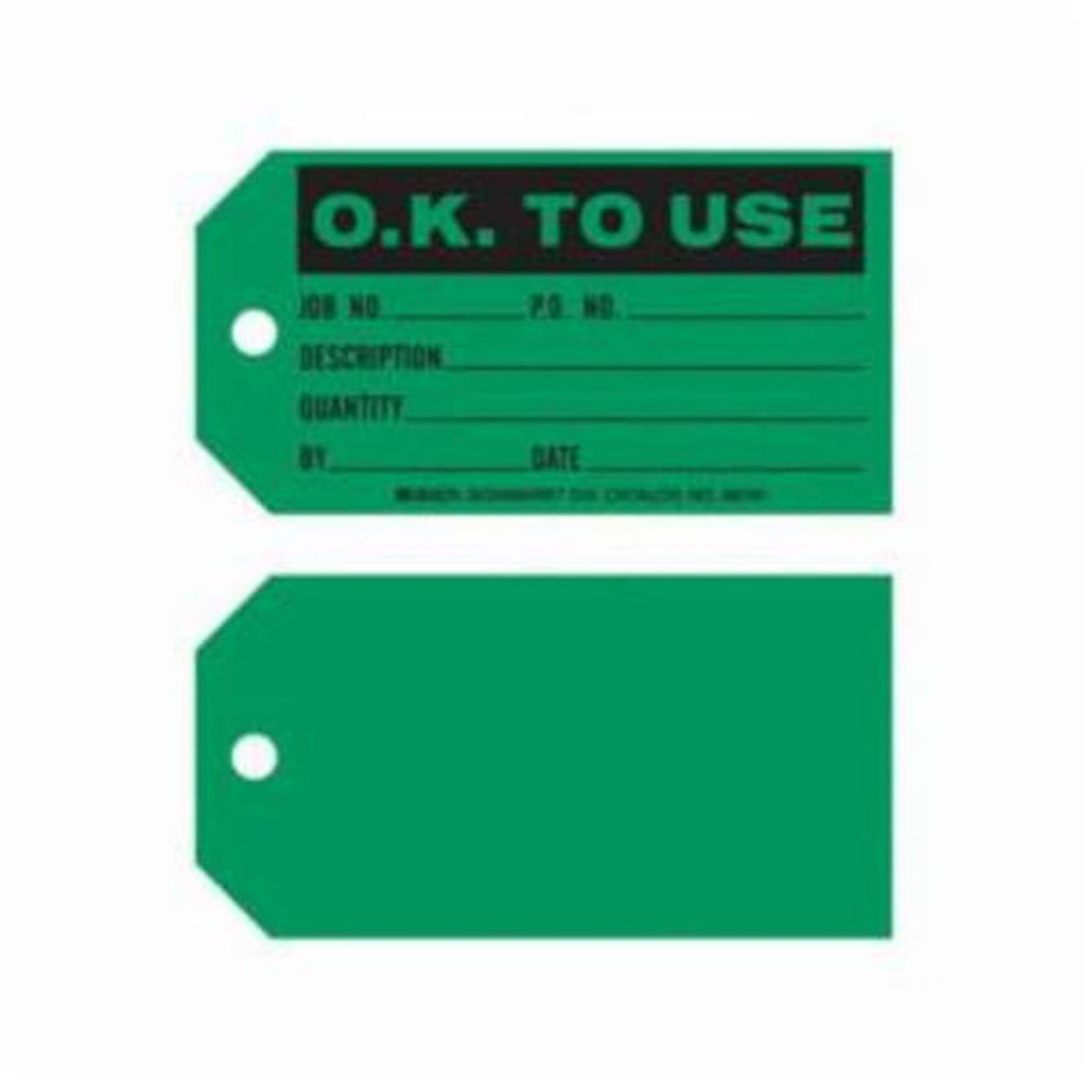 "O.K. To Use" Production Tags, Paper, 5-3/4" W x 3" H, English