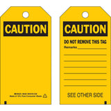 Self-Laminating Safety Tags, Polyester, 4" W x 7" H, English