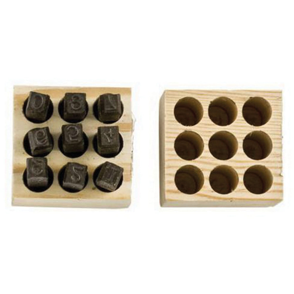 Number Steel Stamp Punch Set, # 4/6/3/2/1/8/9/7/5, 1/4"