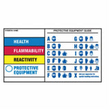 Protective Equipment Labels, Polyester, Sheet, 7" L x 4" W