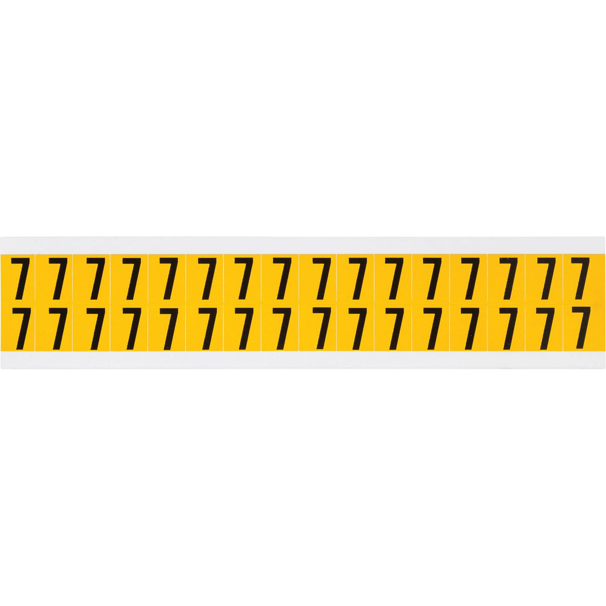 Individual Number and Letter Labels, 7, 5/8" H, Black on Yellow
