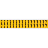 Individual Number and Letter Labels, 7, 5/8" H, Black on Yellow