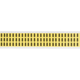 Individual Number and Letter Labels, 9, 5/8" H, Black on Yellow