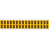 Individual Number and Letter Labels, B, 5/8" H, Black on Yellow