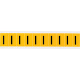 Individual Number and Letter Labels, I, 1" H, Black on Yellow