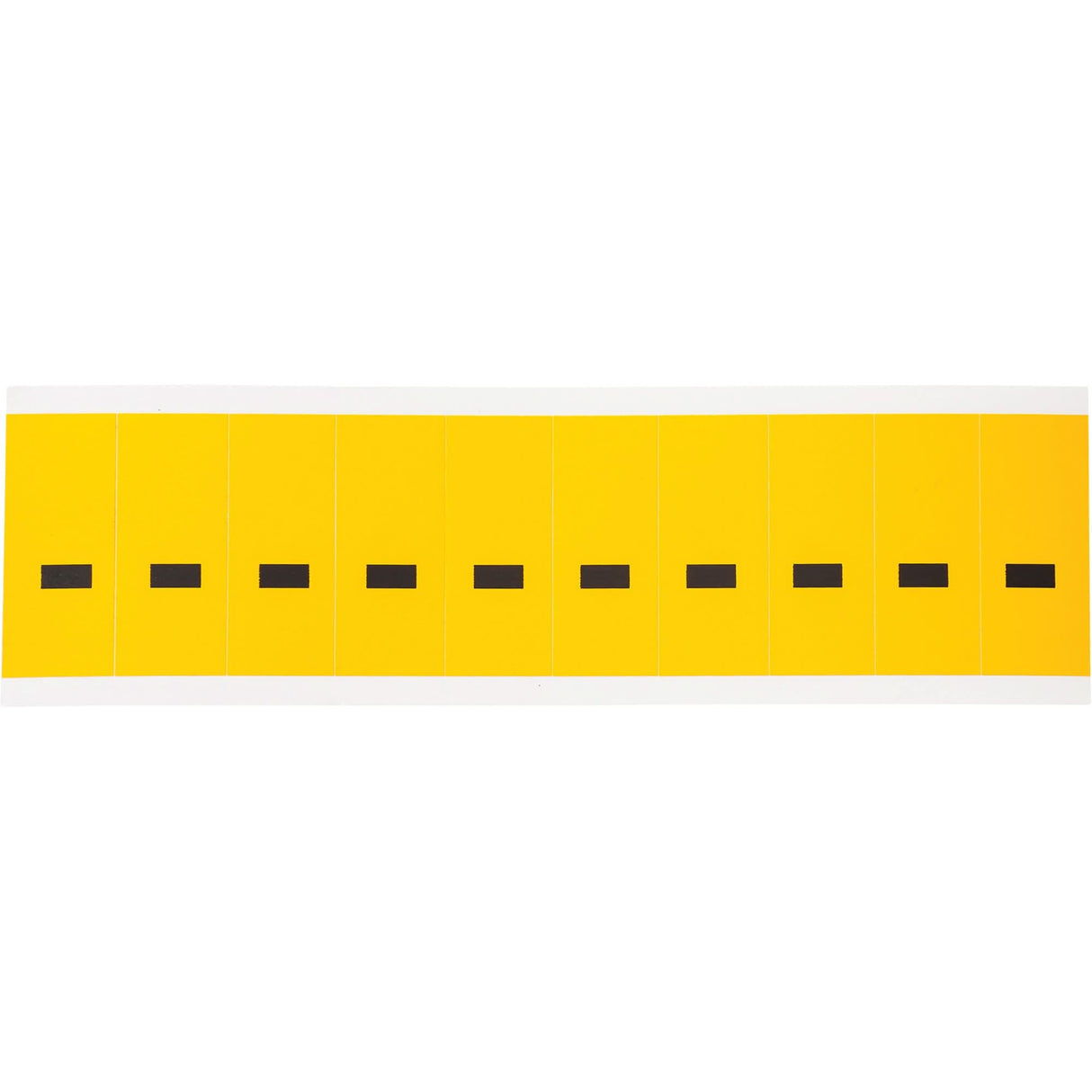 Individual Number & Letter Labels, Dash (-), 2" H, Black on Yellow