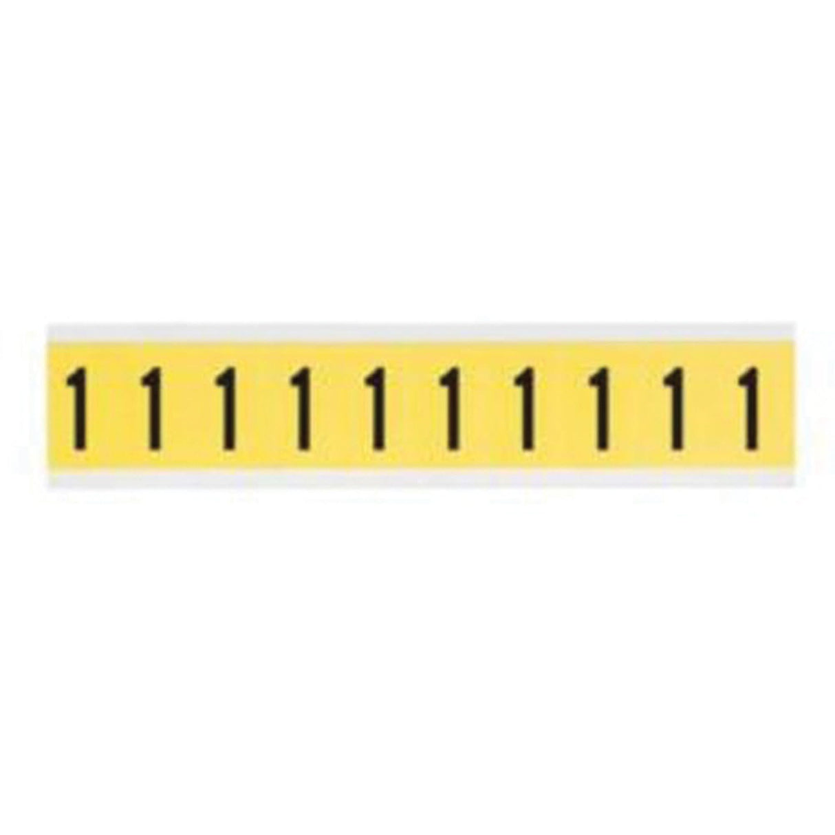 Repositionable Individual Number and Letter Labels, 1, 1" H, Black on Yellow