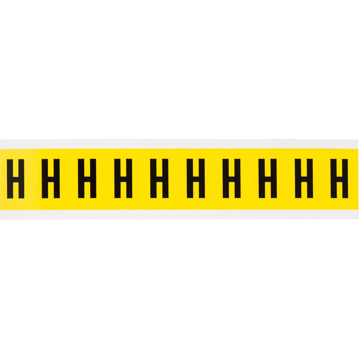 Repositionable Individual Number and Letter Labels, H, 1" H, Black on Yellow