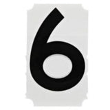 Quick-Align® Individual Gothic Number and Letter Labels, 6, 1" H, Black