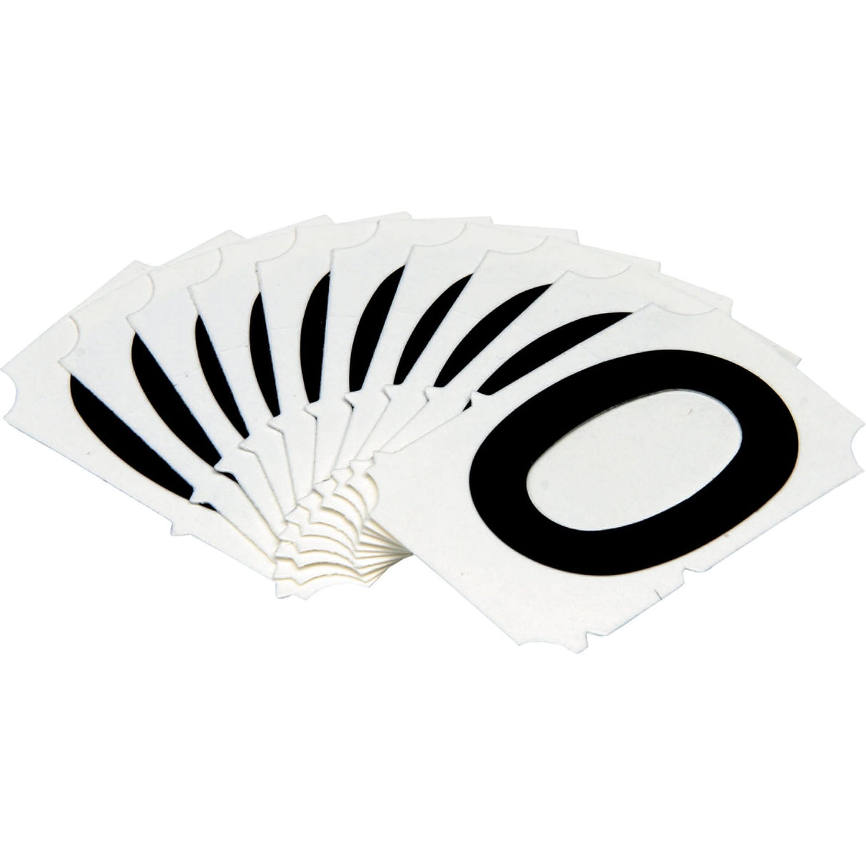 Quick-Align® Individual Gothic Number and Letter Labels, 0, 2" H, Black