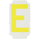 Quick-Align® Individual Gothic Number and Letter Labels, E, 2" H, Yellow