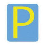 Quick-Align® Individual Gothic Number & Letter Labels, P, 2" H, Yellow