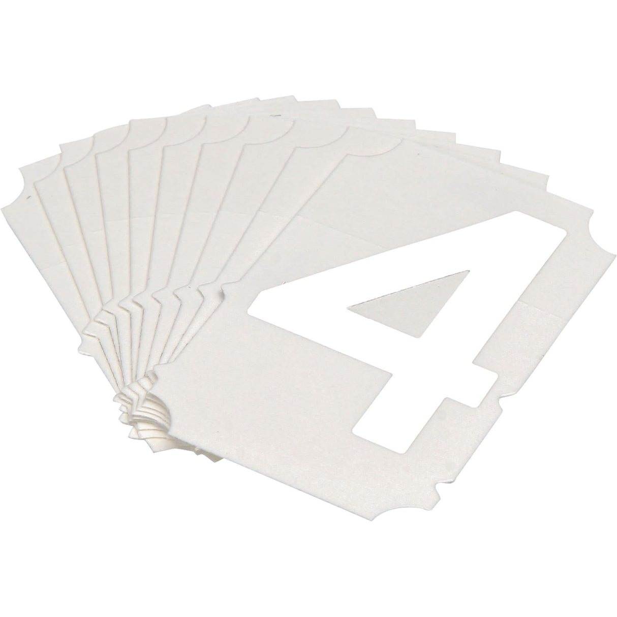 Quick-Align® Individual Gothic Number and Letter Labels, 4, 2" H, White