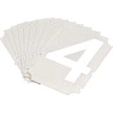 Quick-Align® Individual Gothic Number and Letter Labels, 4, 2" H, White