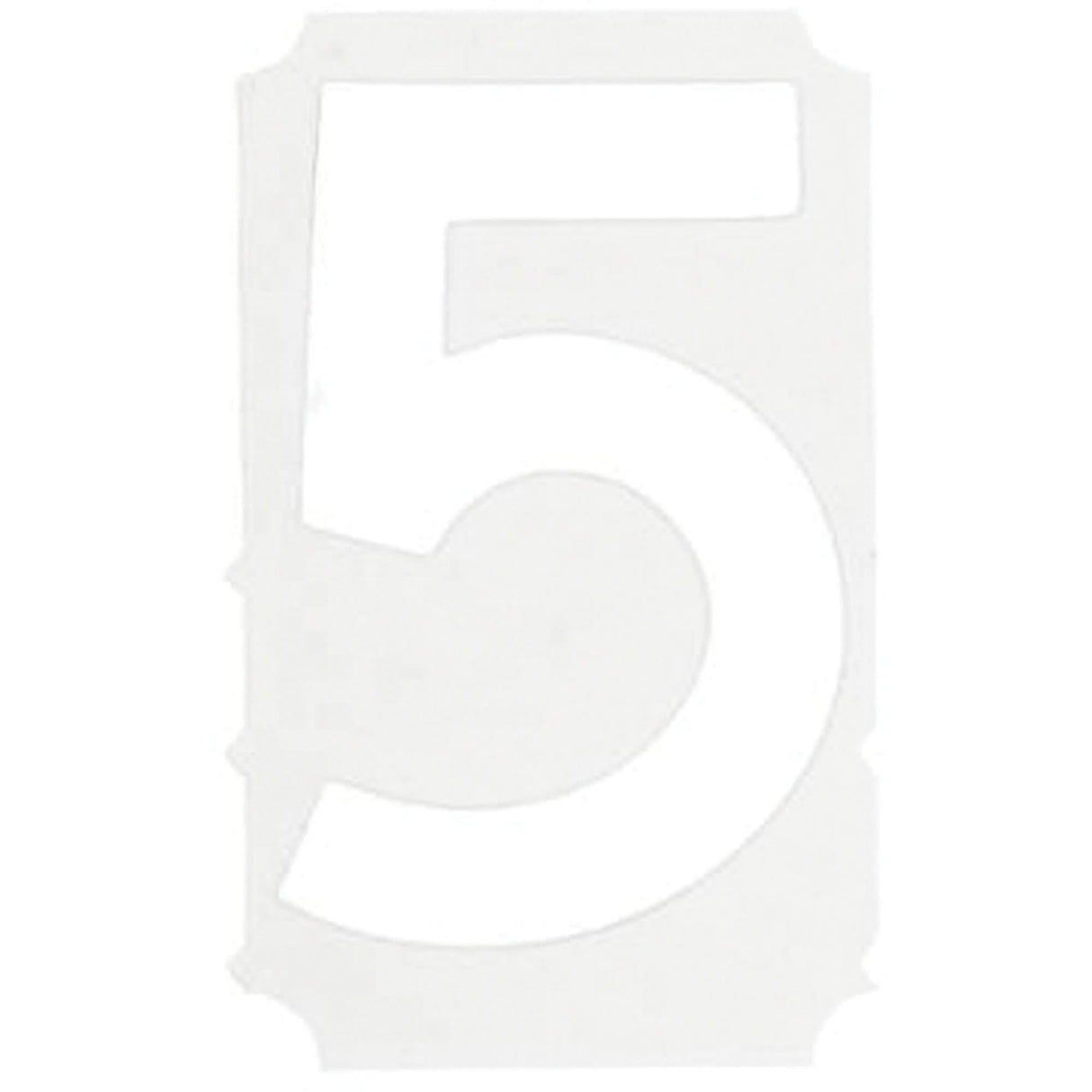 Quick-Align® Individual Gothic Number and Letter Labels, 5, 2" H, White