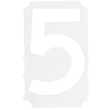 Quick-Align® Individual Gothic Number and Letter Labels, 5, 2" H, White