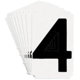 Quick-Align® Individual Gothic Number and Letter Labels, 4, 3" H, Black