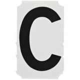 Quick-Align® Individual Gothic Number and Letter Labels, C, 3" H, Black