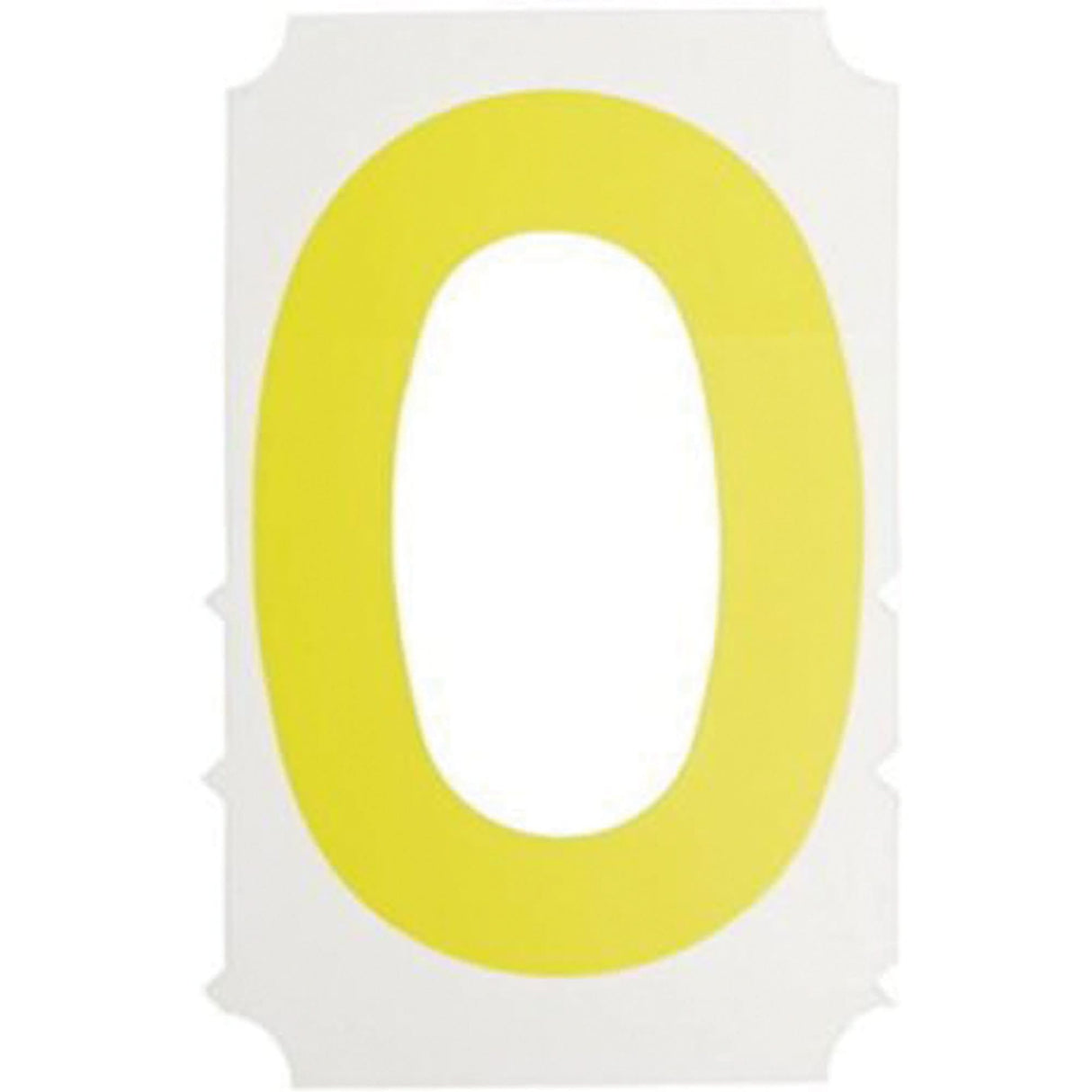 Quick-Align® Individual Gothic Number and Letter Labels, 0, 3" H, Yellow