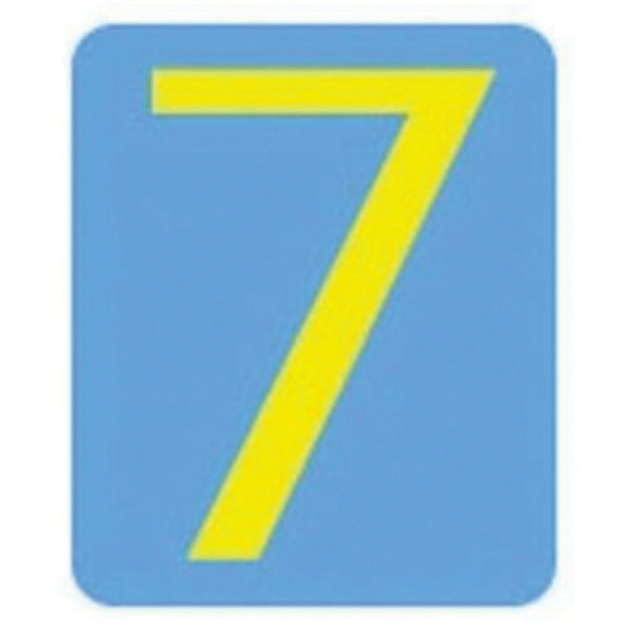 Quick-Align® Individual Gothic Number and Letter Labels, 7, 3" H, Yellow