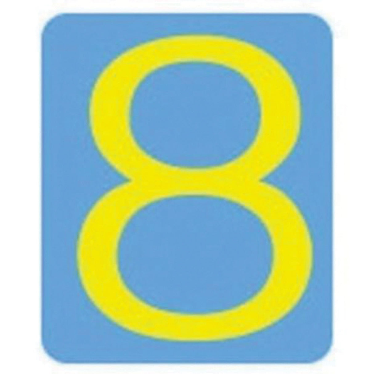 Quick-Align® Individual Gothic Number and Letter Labels, 8, 3" H, Yellow