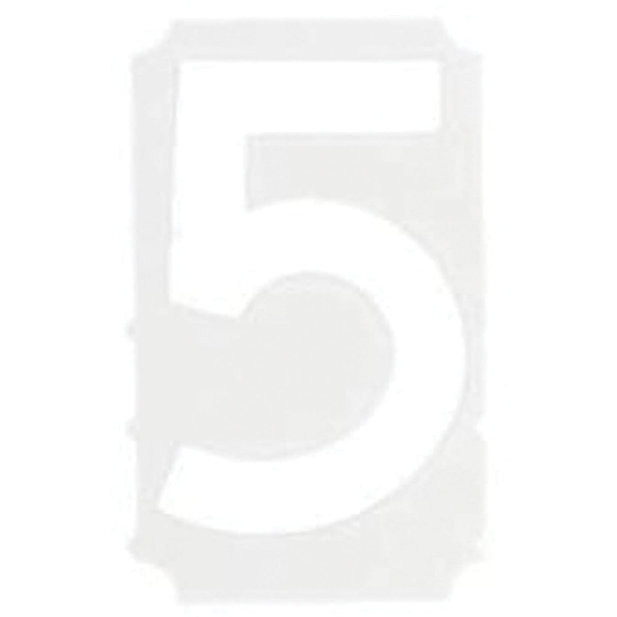 Quick-Align® Individual Gothic Number and Letter Labels, 5, 3" H, White