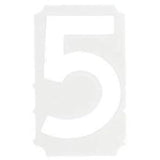Quick-Align® Individual Gothic Number and Letter Labels, 5, 3" H, White