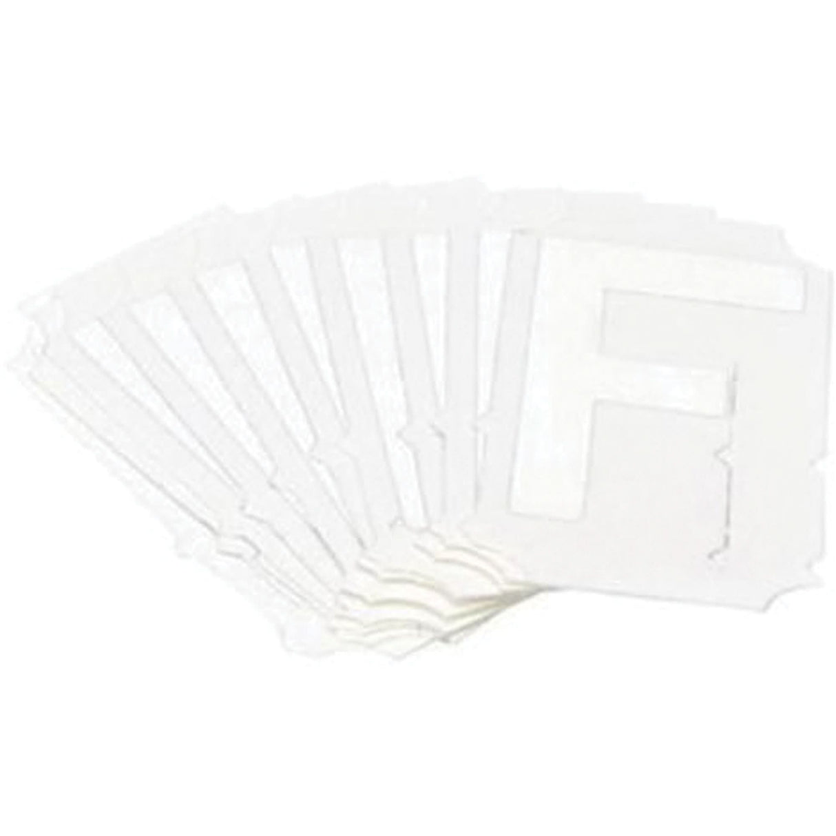Quick-Align® Individual Gothic Number and Letter Labels, F, 3" H, White