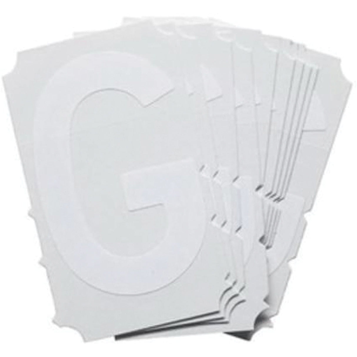 Quick-Align® Individual Gothic Number and Letter Labels, G, 3" H, White