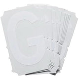 Quick-Align® Individual Gothic Number and Letter Labels, G, 3" H, White