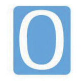 Quick-Align® Individual Gothic Number & Letter Labels, O, 3" H, White