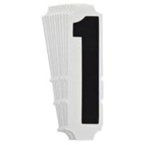 Quick-Align® Individual Gothic Number and Letter Labels, 1, 4" H, Black