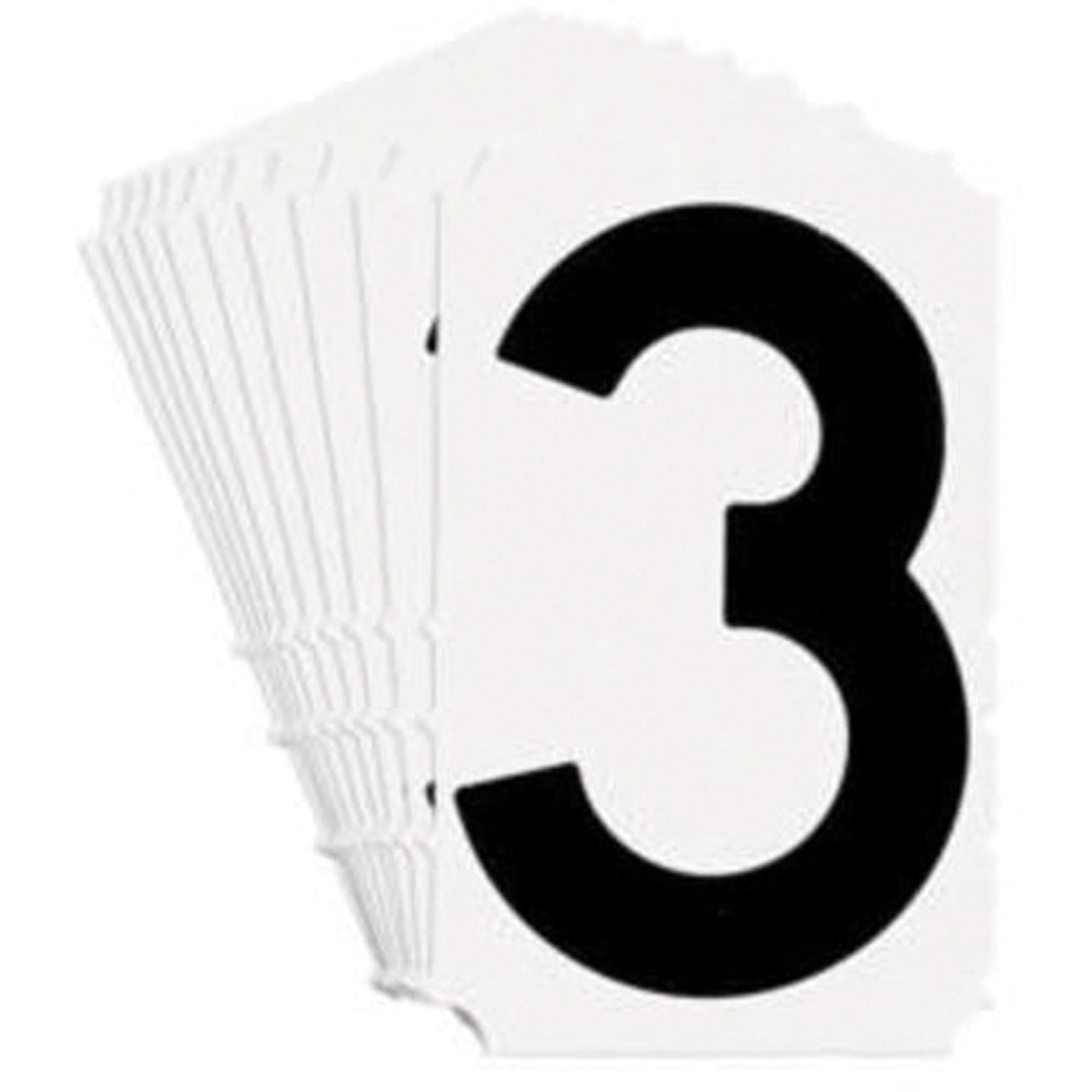 Quick-Align® Individual Gothic Number and Letter Labels, 3, 4" H, Black