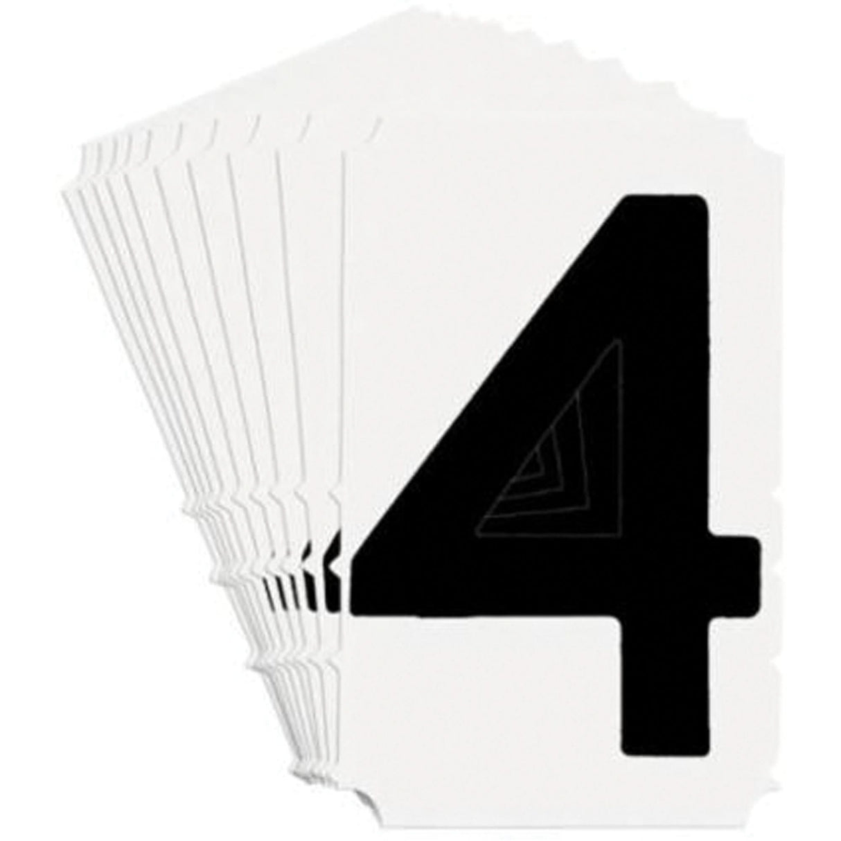 Quick-Align® Individual Gothic Number and Letter Labels, 4, 4" H, Black