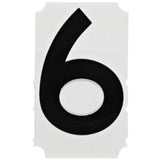 Quick-Align® Individual Gothic Number and Letter Labels, 6, 4" H, Black