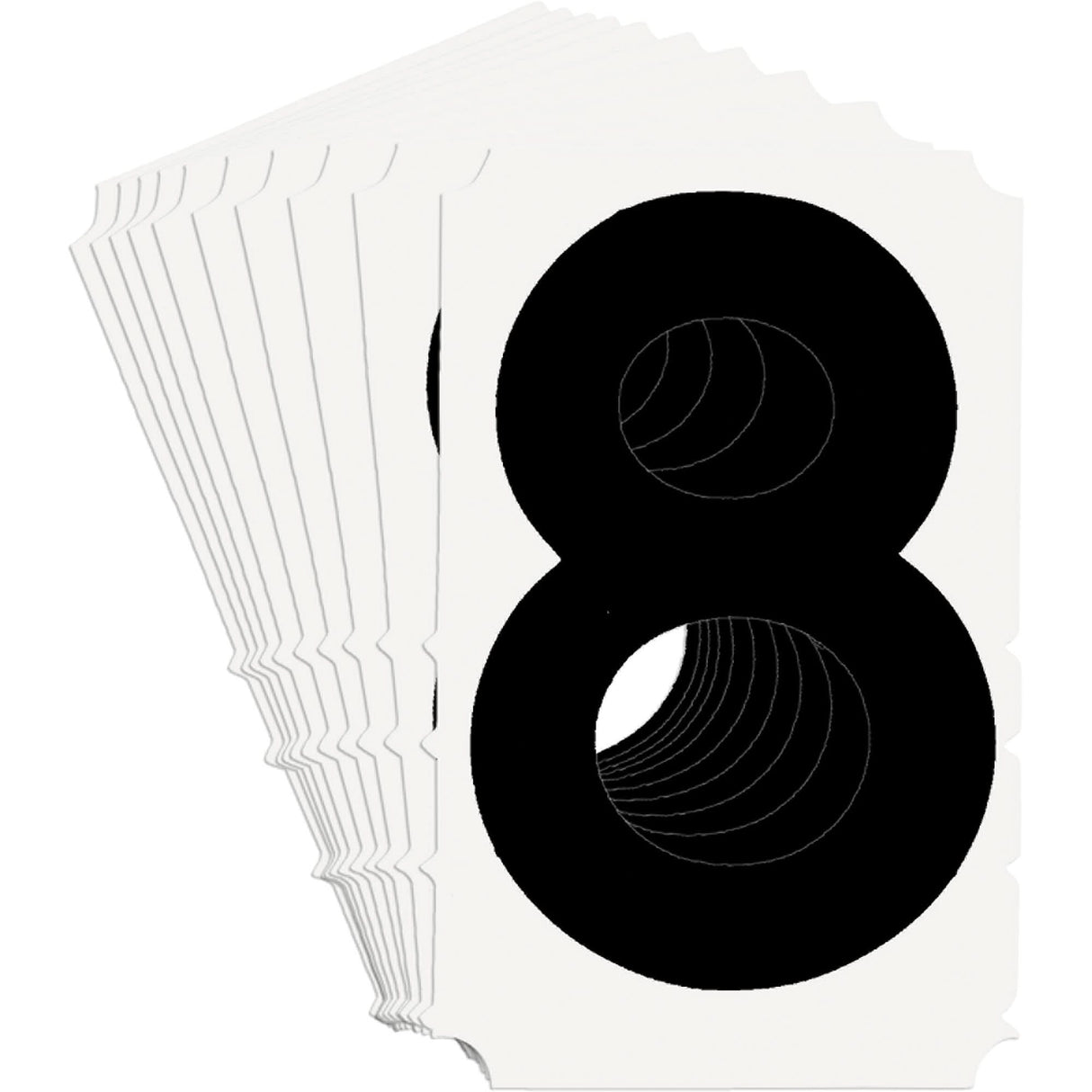 Quick-Align® Individual Gothic Number and Letter Labels, 8, 4" H, Black